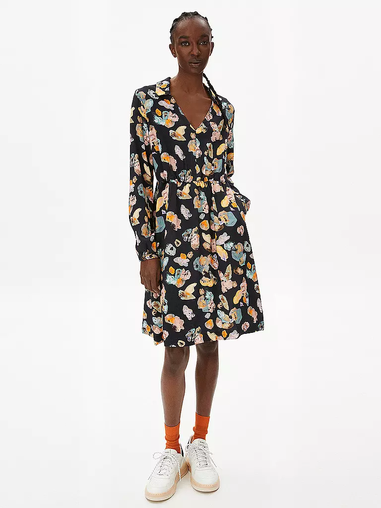 ARMEDANGELS | Hemdblusenkleid DESIRAA | Azul oscuro