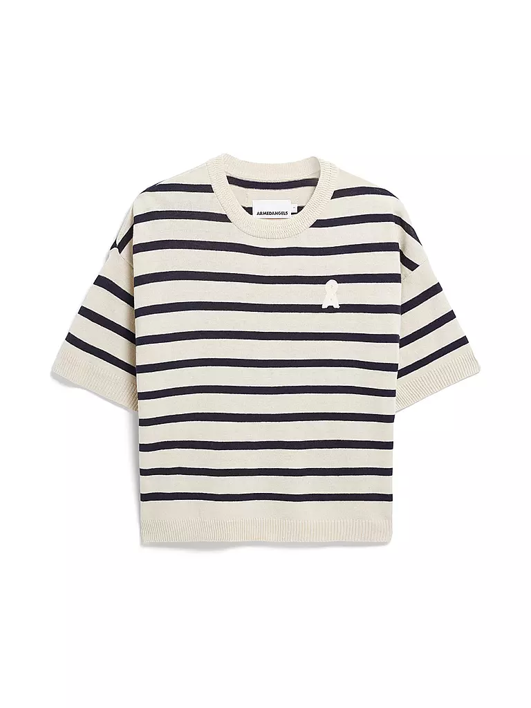ARMEDANGELS | Jersey LIZAA LINO STRIPES | Azul oscuro