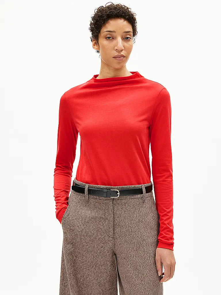 ARMEDANGELS | Langarmshirt CALUNAA | Rojo