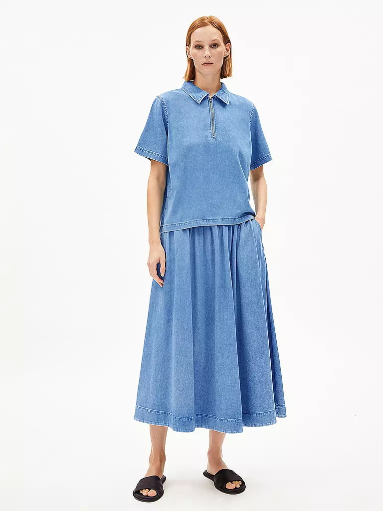ARMEDANGELS | Midi falda KENDRAA | Azul claro