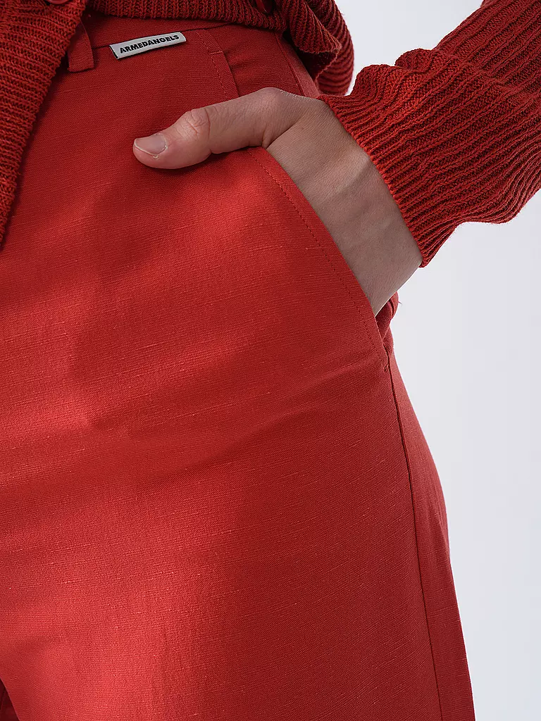 ARMEDANGELS | Pantalón de vestir 7/8 CAARUNUS | rot