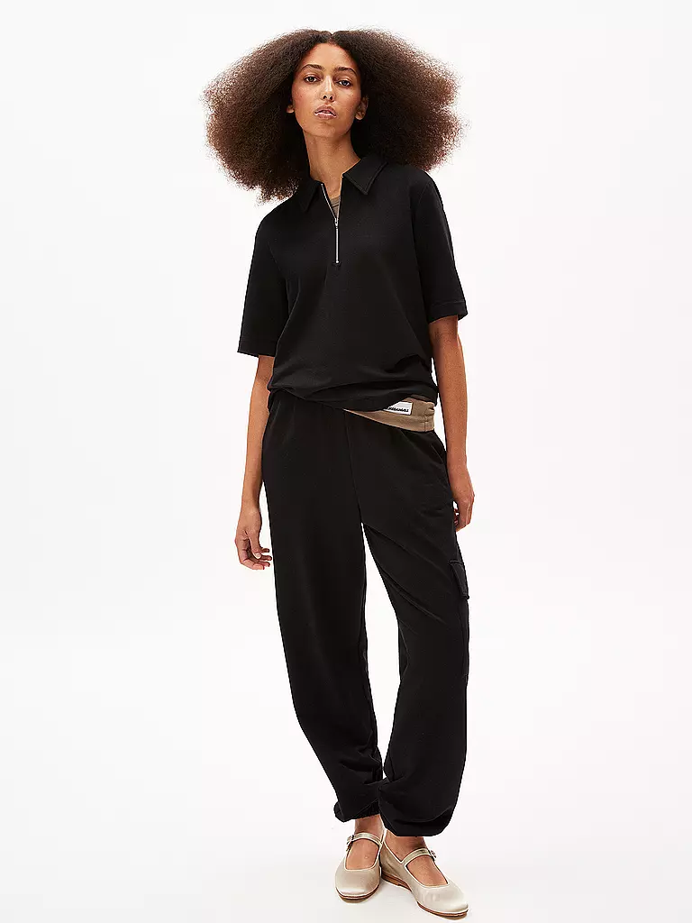 ARMEDANGELS | Poloshirt MARIAA GUADALUPE | Negro