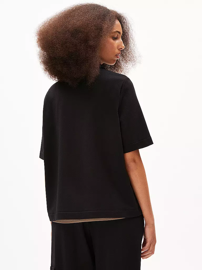 ARMEDANGELS | Poloshirt MARIAA GUADALUPE | Negro