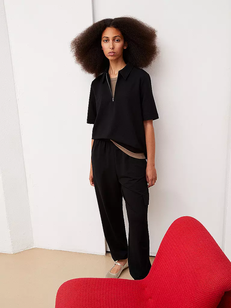 ARMEDANGELS | Poloshirt MARIAA GUADALUPE | Negro