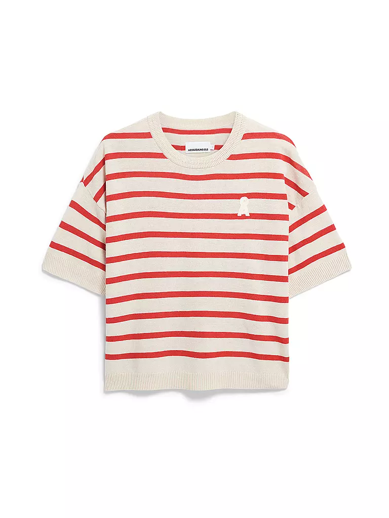 ARMEDANGELS | Pullover LIZAA LINO STRIPES | Rojo