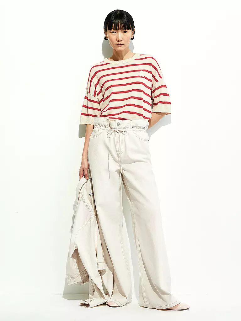 ARMEDANGELS | Pullover LIZAA LINO STRIPES | Rojo