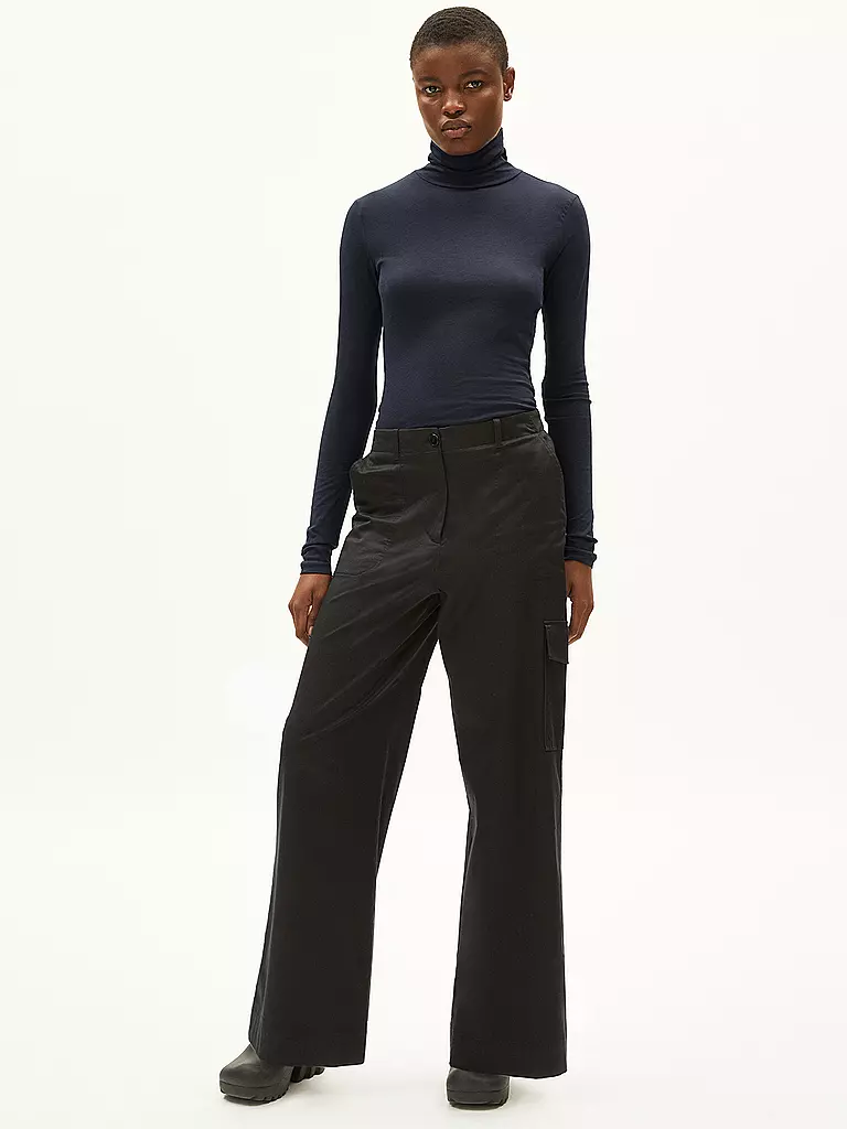 ARMEDANGELS | Rollkragenshirt GRAZILIAA | Azul oscuro