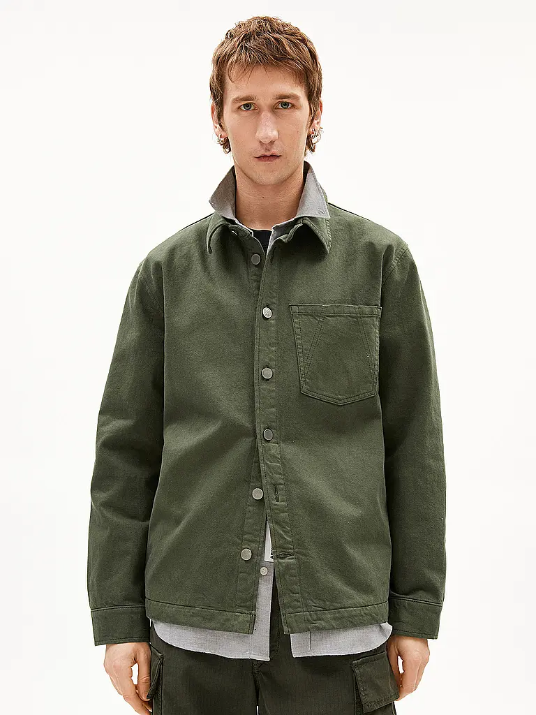 ARMEDANGELS | Sobrecamisa YUNAAI CORDUROY | Oliva
