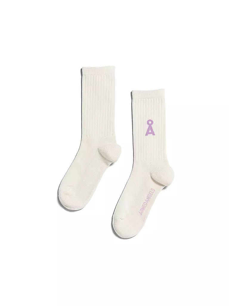 ARMEDANGELS | Socken SAAMUS oatmilk-lavender light | Crema