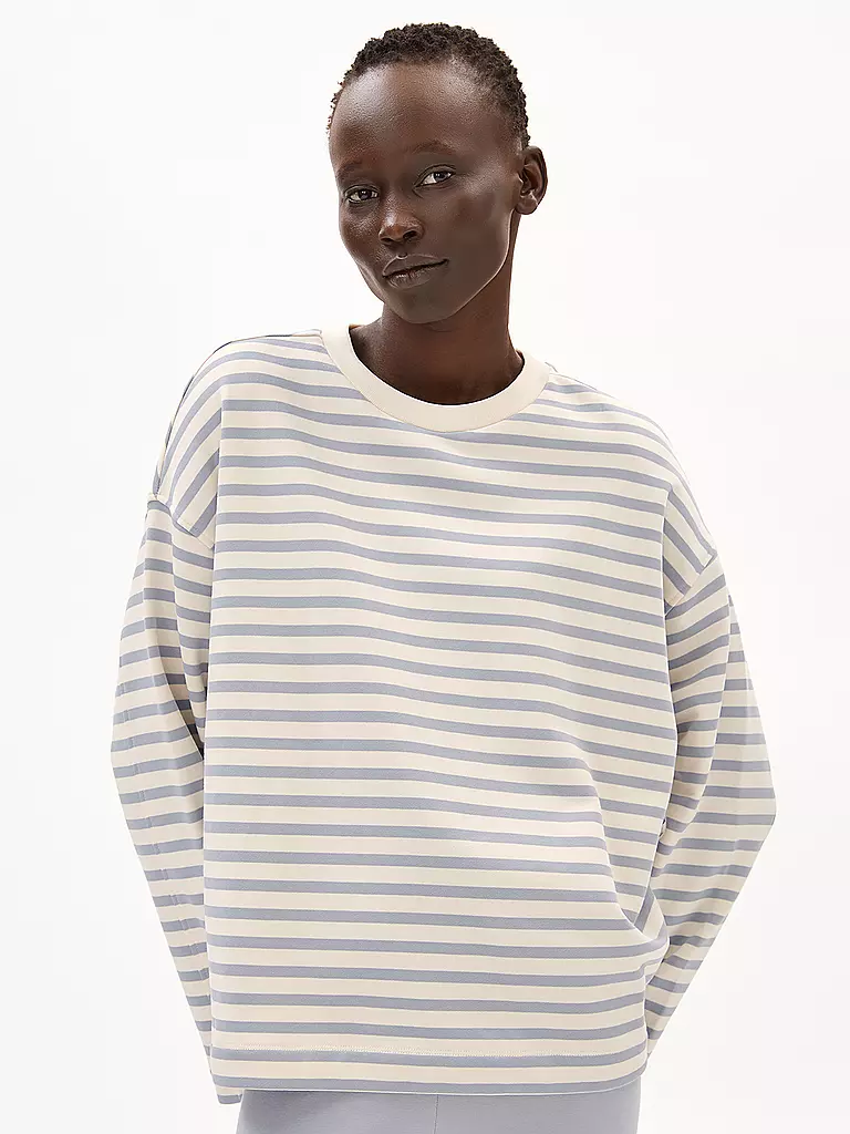ARMEDANGELS | Sweater Oversized Fit FRANKAA  STRIPES | Crema