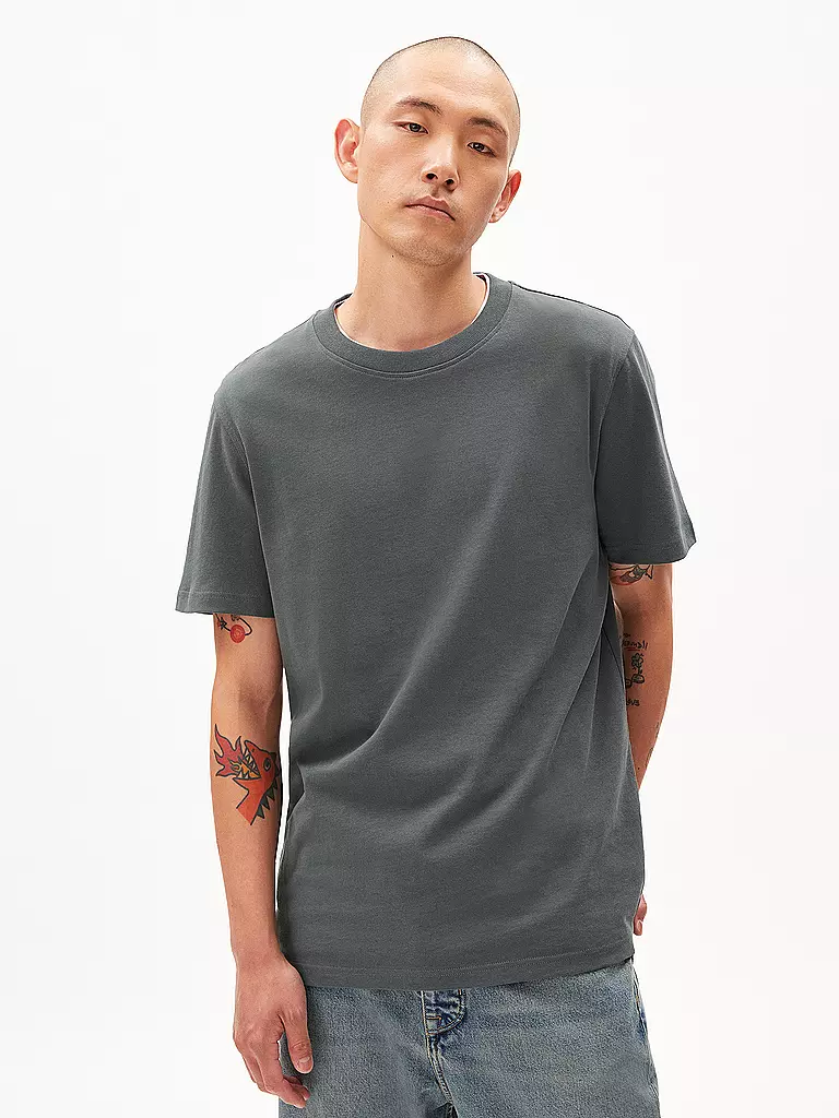 ARMEDANGELS | T-Shirt MAARKOS | Verde oscuro