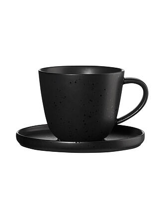 ASA SELECTION | Taza de café con plato 0,25 l Coppa Kuro/Negro
