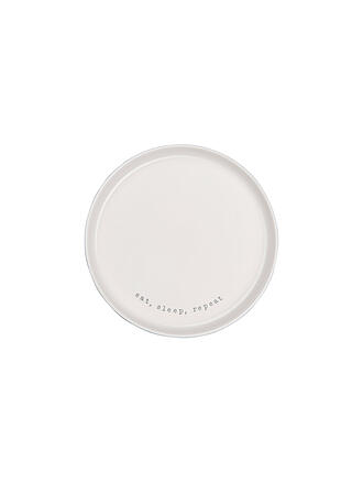 ASA SELECTION | Plato de postre EAT,SLEEP,REPEAT 22cm Gris
