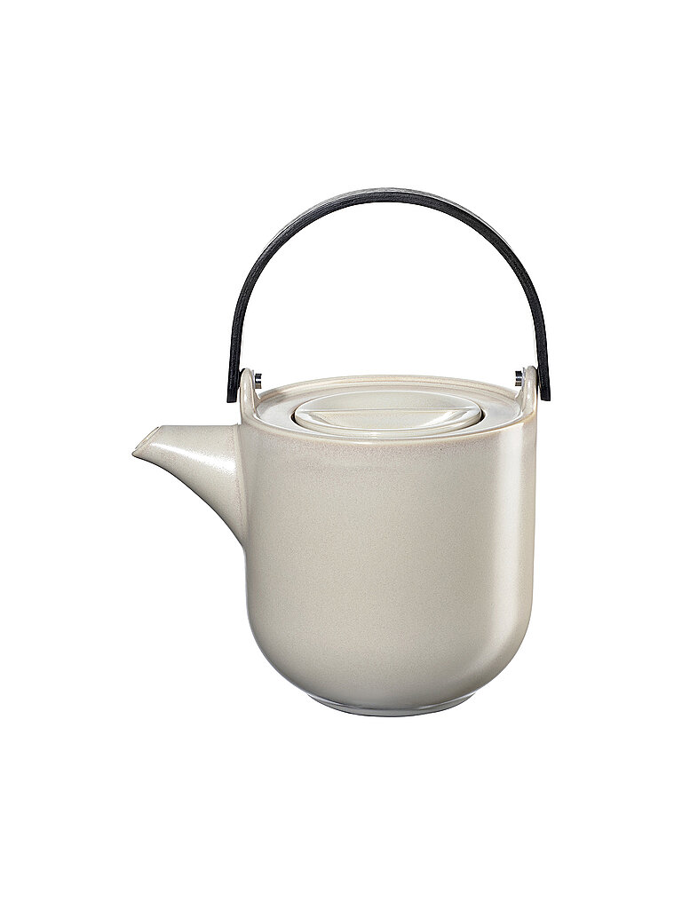 Tetera con mango de madera COPPA 1,0l Tofu beige