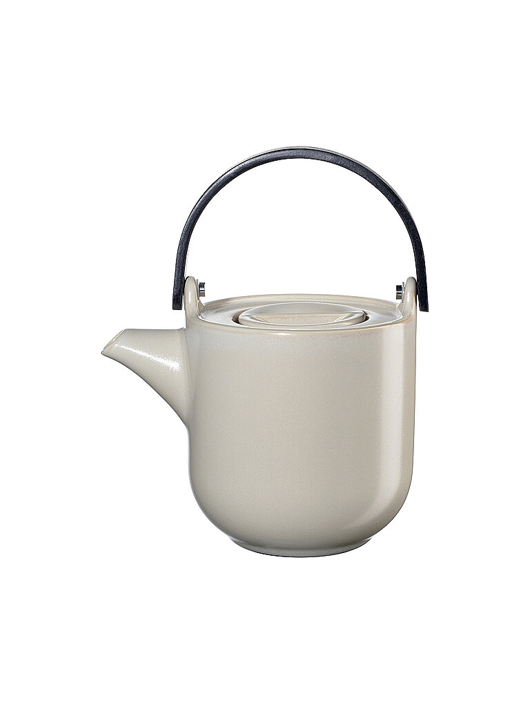 Tetera con mango de madera COPPA 0,6l Tofu beige