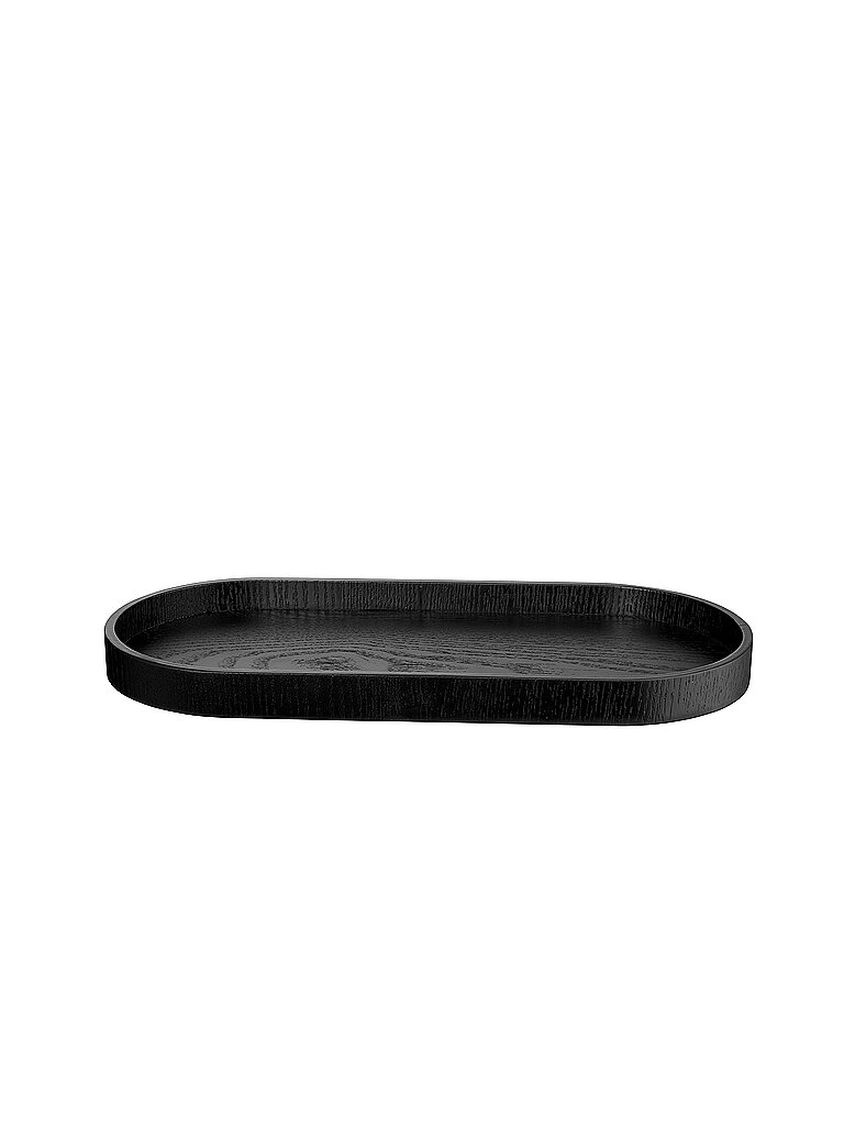 Bandeja de madera ovalada 35,5x16,5cm Negro negro