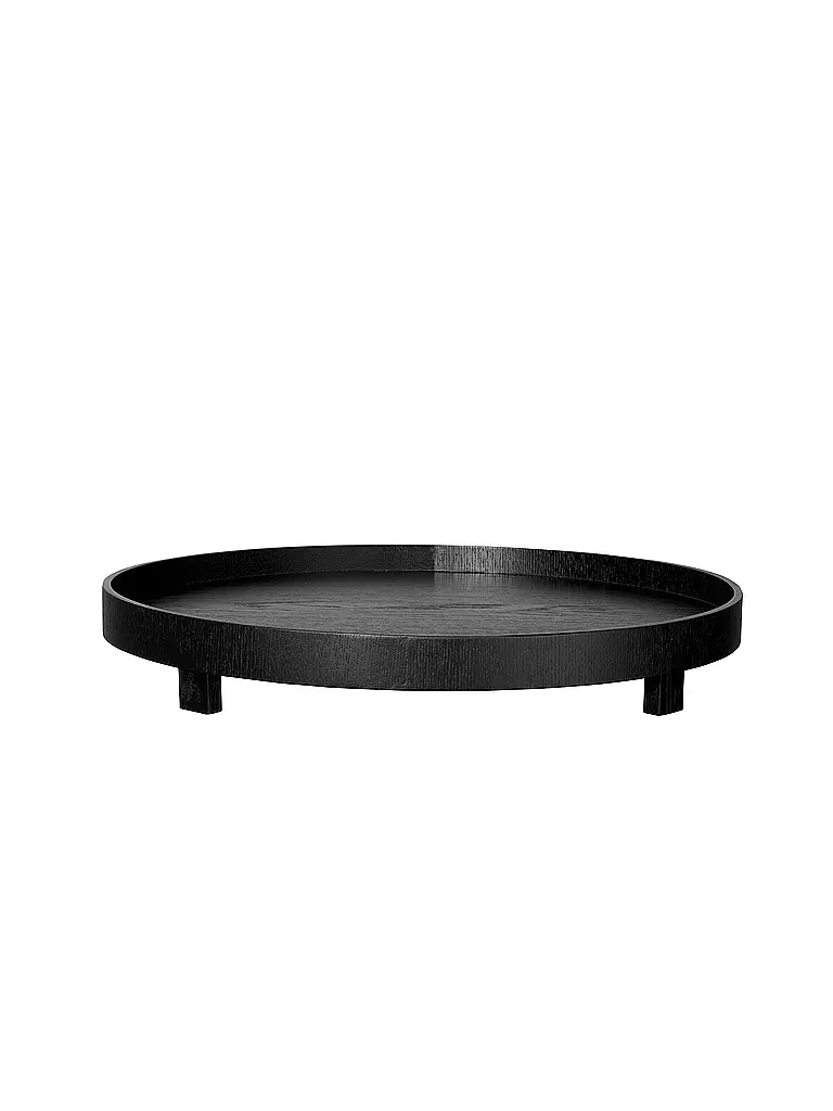 ASA SELECTION | Bandeja con pie redonda de 40 cm MADERA DE SAUCE negro | Negro
