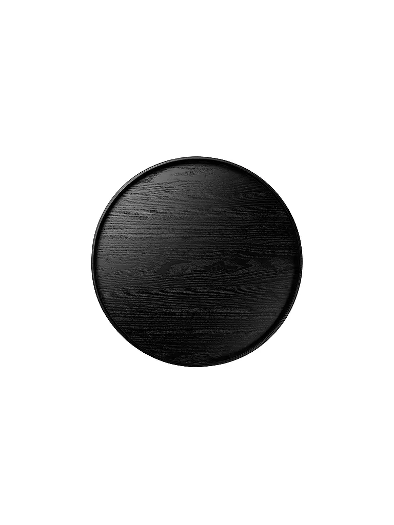 ASA SELECTION | Bandeja con pie redonda de 40 cm MADERA DE SAUCE negro | Negro