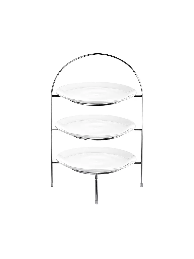 ASA SELECTION | Etagere de 3 niveles para platos de comida de 49 cm | Plata