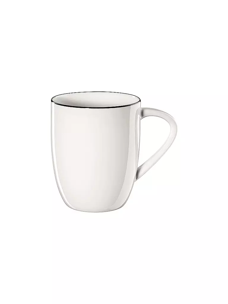 ASA SELECTION | Henkelbecher "à table ligne noir" 350ml | Blanco