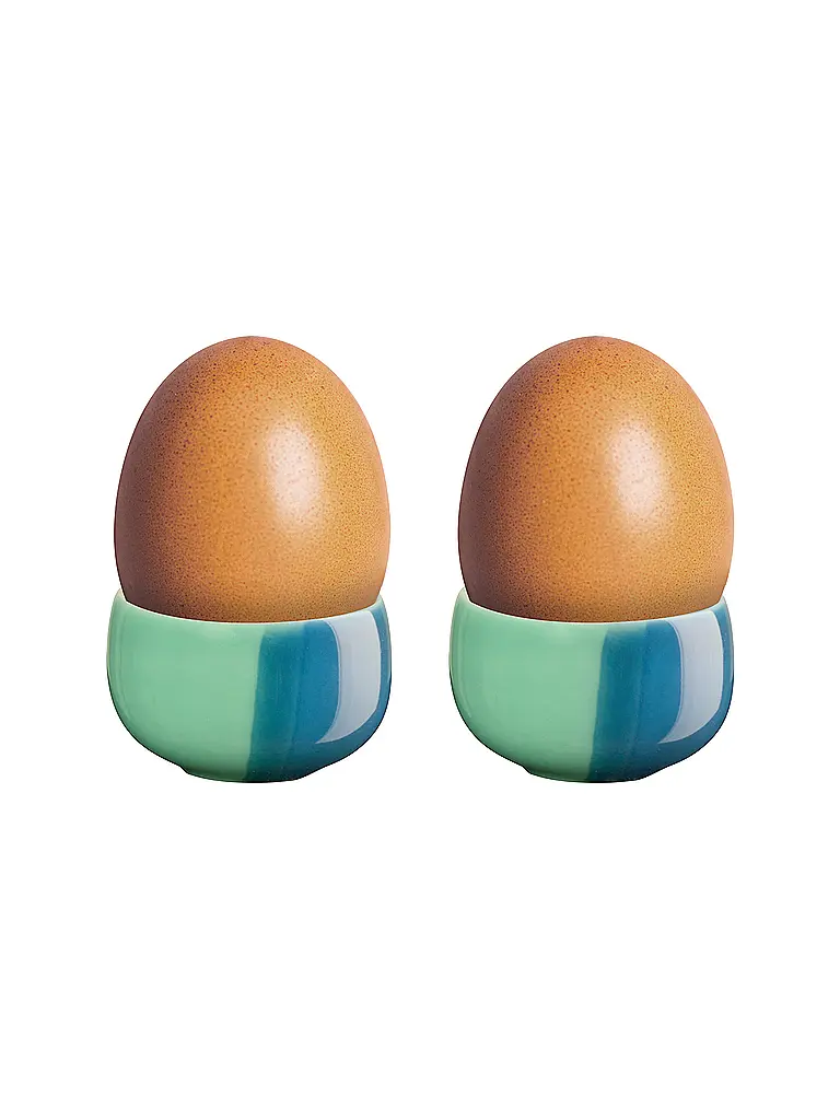 ASA SELECTION | Juego de 2 hueveras JOY 4,7x3cm Batido de arándanos | Verde claro