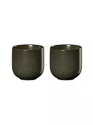 ASA SELECTION | Juego de 2 tazas de té "Coppa" 0,2 l (Nori) | Verde oscuro