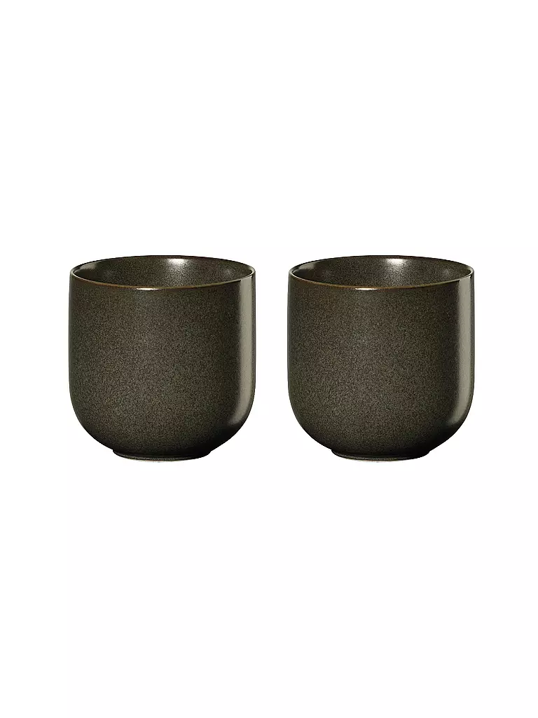 ASA SELECTION | Juego de 2 tazas de té "Coppa" 0,2 l (Nori) | dunkelgrün