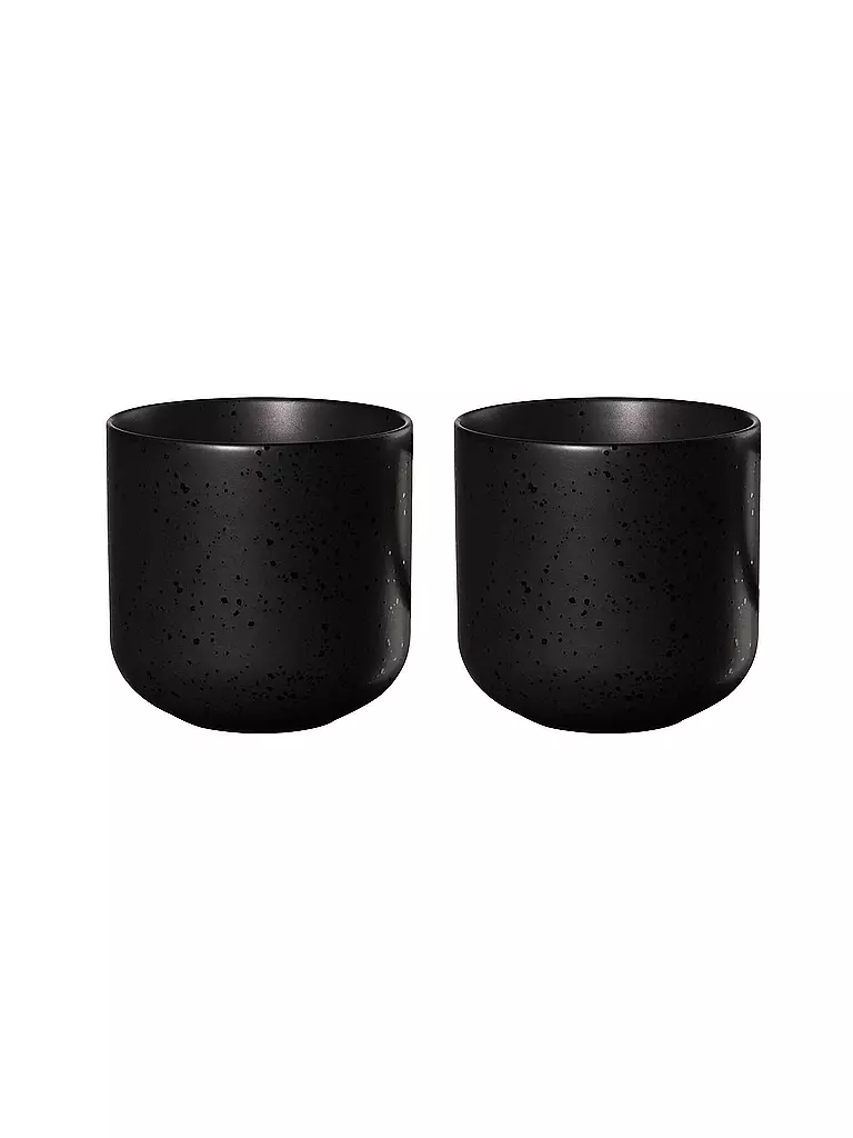 ASA SELECTION | Juego de 2 tazas de té Coppa 0,2 l Kuro/Negro | Negro
