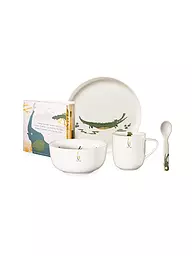 ASA SELECTION | Juego de porcelana infantil de 5 piezas "Cocodrilo" | Verde