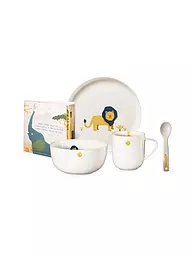 ASA SELECTION | Juego de porcelana infantil de 5 piezas "Cocodrilo" | Amarillo