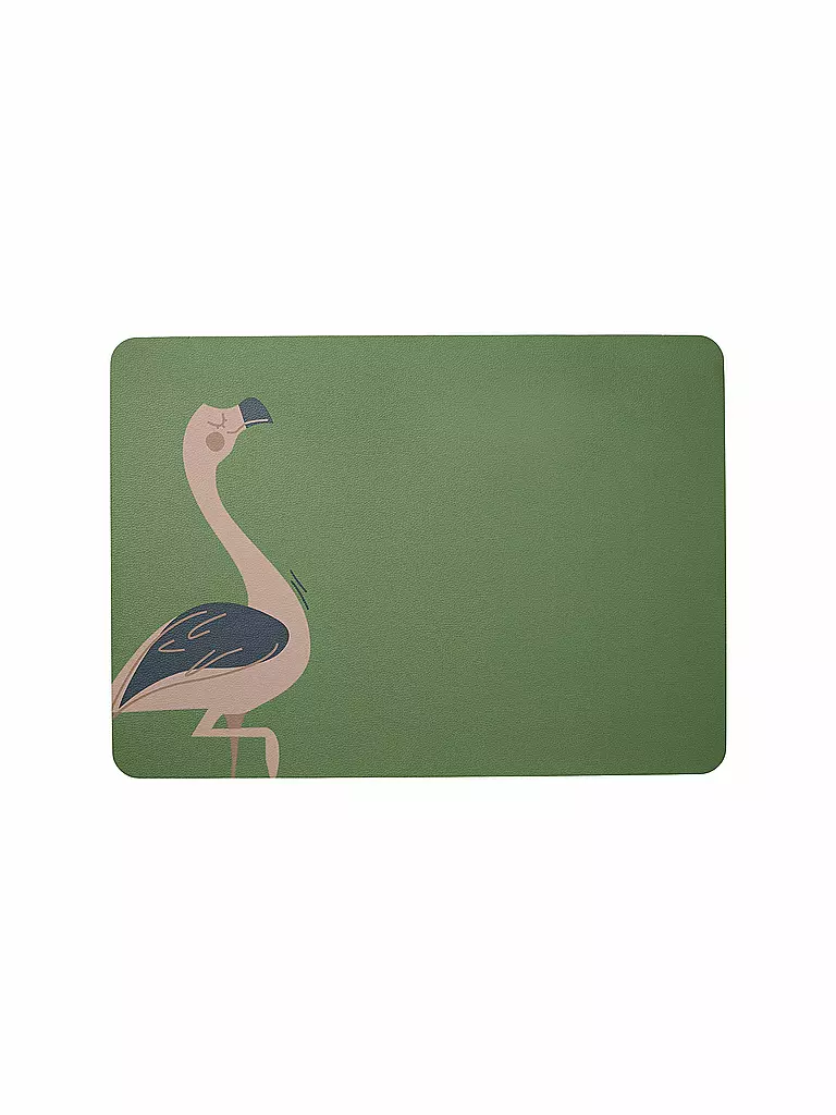 ASA SELECTION | Mantel individual infantil "Fiona Flamingo" | grün