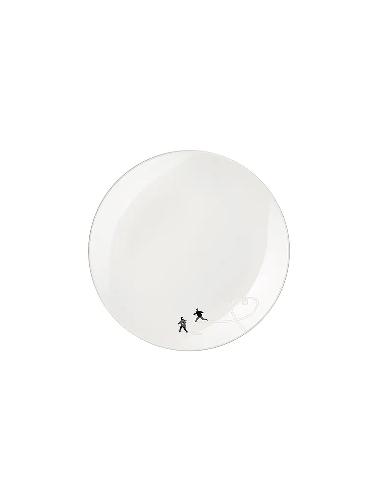 ASA SELECTION | Plato de postre navideño de 20,5 cm Ice Skating | Blanco