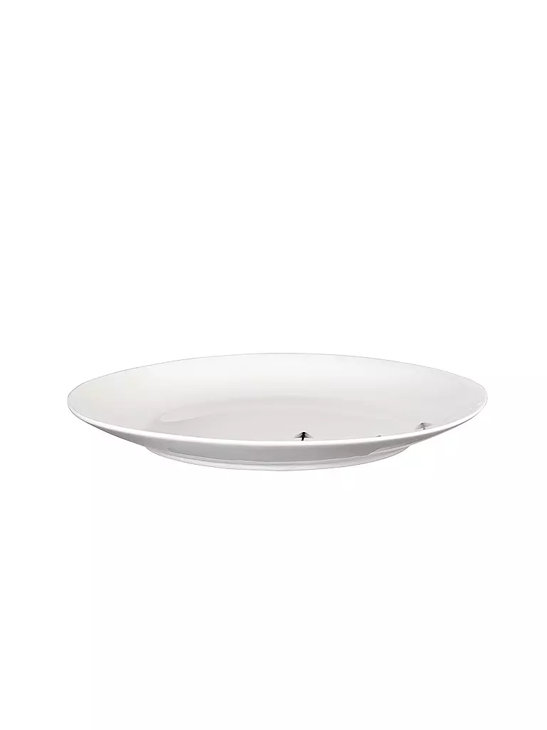 ASA SELECTION | Plato de postre navideño SKIING 20,5cm Joy / Snow Tracks | Blanco