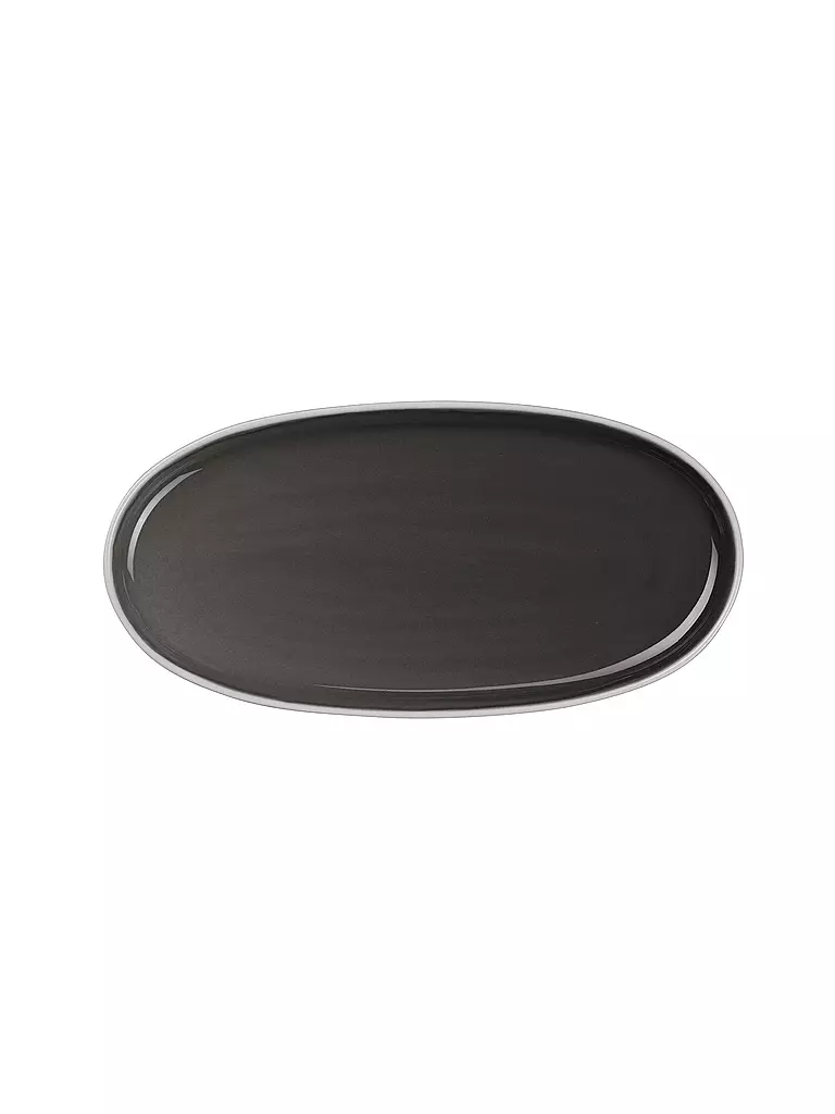 ASA SELECTION | Plato ovalado para aperitivos 20x10cm SEMANA Caviar | Gris