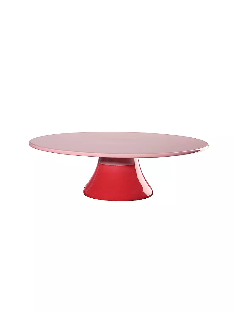 ASA SELECTION | Plato para tartas con pie JOY 29cm Strawberry Smoothie | Rosa