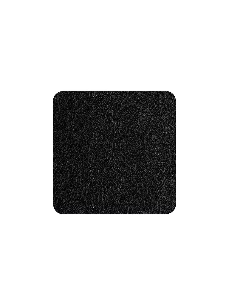 ASA SELECTION | Posavasos con aspecto de cuero 10x10cm 4 unidades negro | schwarz