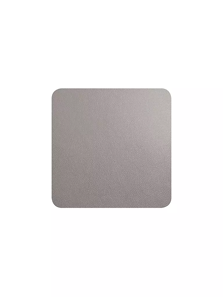 ASA SELECTION | Posavasos con aspecto de cuero de 10x10 cm, juego de 4, Cemento | grau
