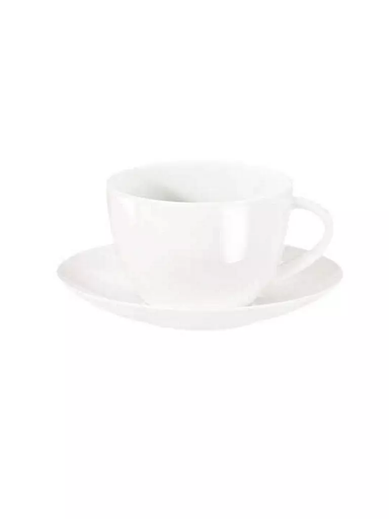 ASA SELECTION | Taza de café con platillo "A Table Fine" 0,2 l | Blanco