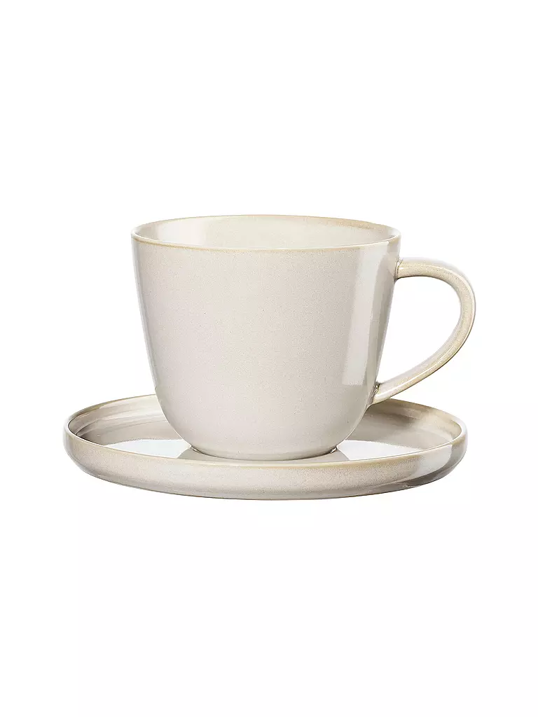 ASA SELECTION | Taza de café con plato COPPA 0,25l Tofu | Beige