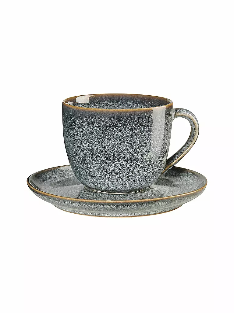 ASA SELECTION | Taza de capuchino con plato 0,23 l Saisons Denim | hellblau