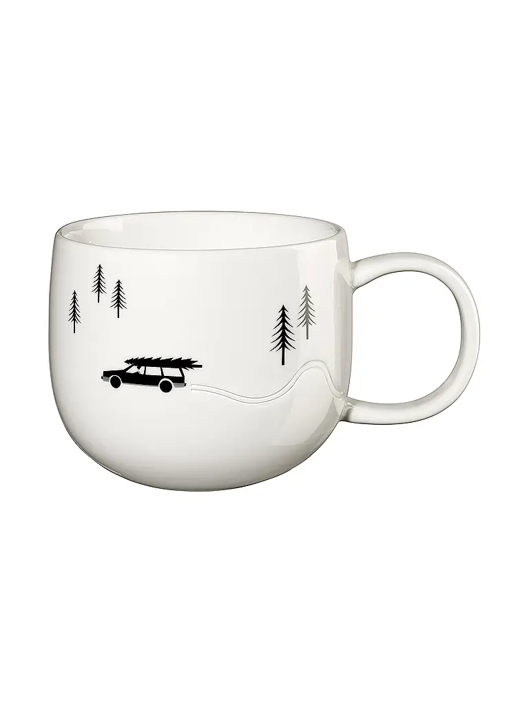 ASA SELECTION | Taza de Navidad con asa 0,4 l Skiddng Xmas | Blanco