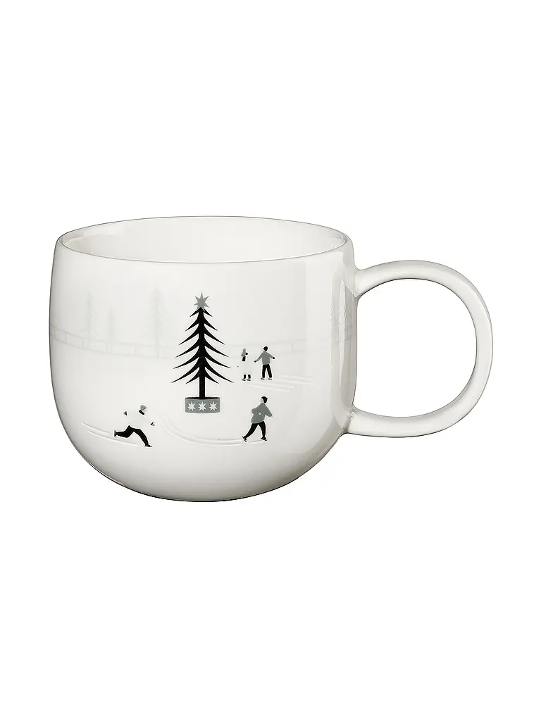 ASA SELECTION | Taza de Navidad con asa 0,4l Ice Skating | Blanco