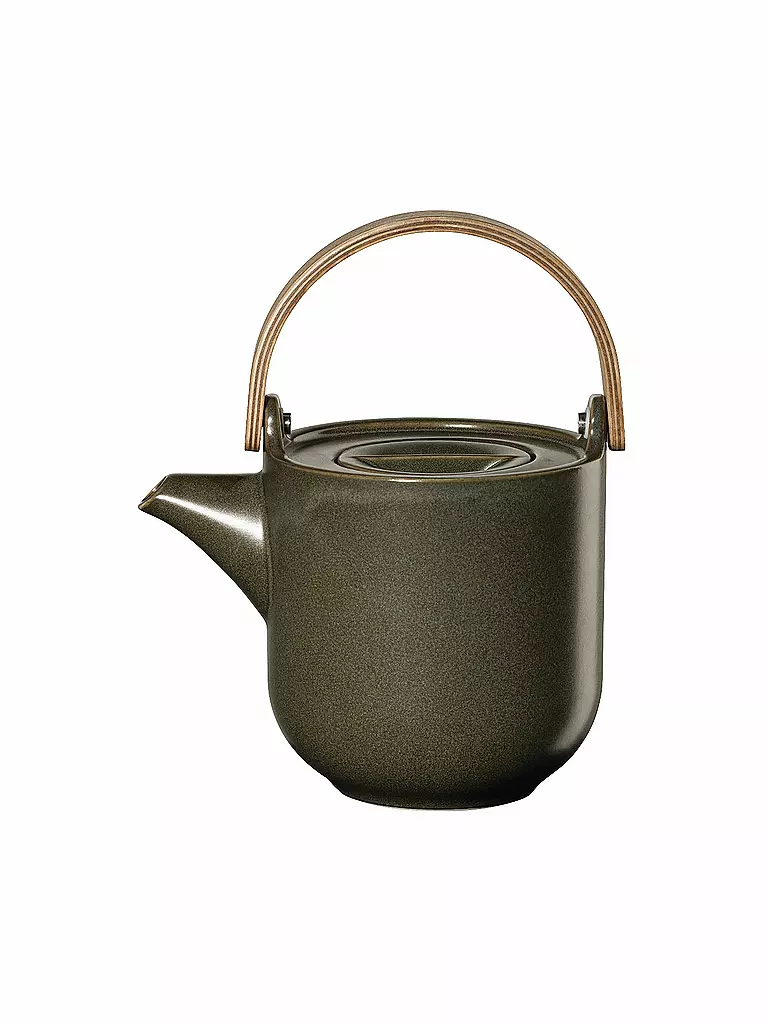 ASA SELECTION | Tetera con asa de madera "Coppa" 0,6l (Nori) | Verde oscuro