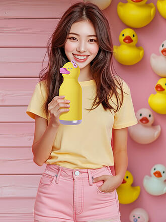 ASOBU | Botella isotérmica 460ml PATO amarillo