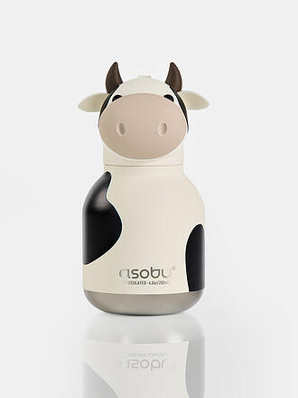 ASOBU | Mini botella termo para niños KUH 0,2l Blanco/Negro