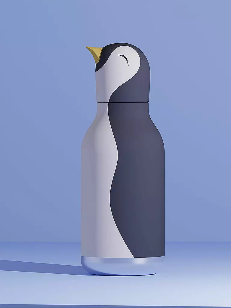 ASOBU | Botella isotérmica 460ml PINGÜINO gris / blanco | Gris