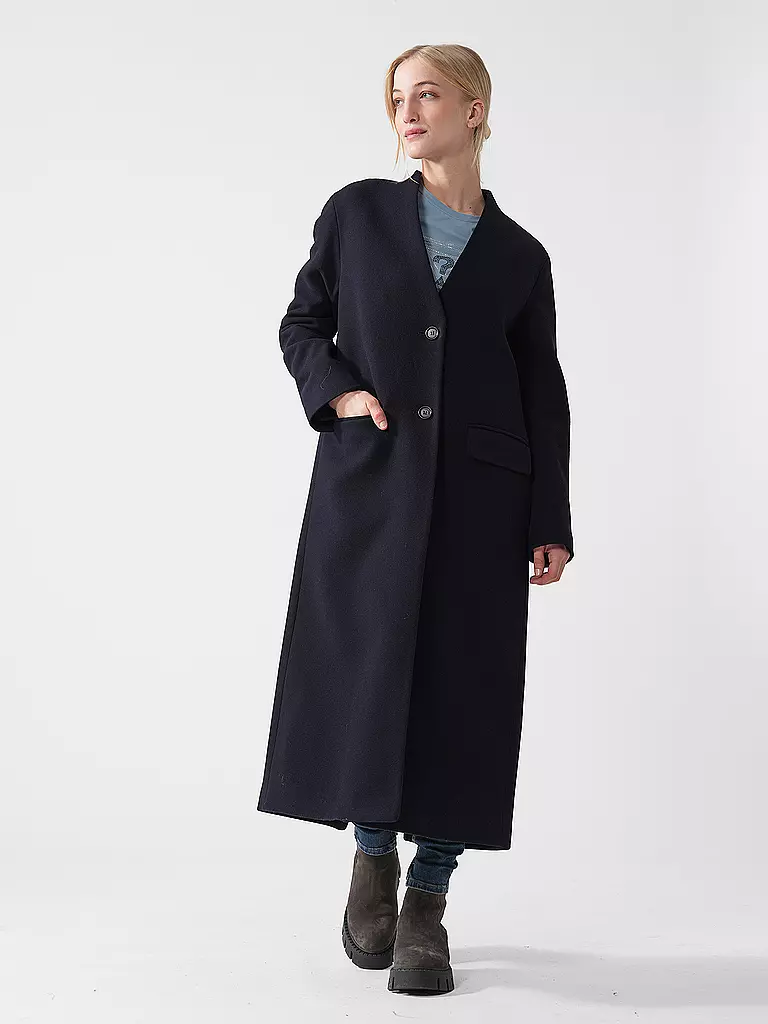 ASPESI | Abrigo de lana | Azul oscuro