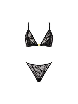AUBADE | Conjunto de sujetador con braga VELVET SNAKE negro