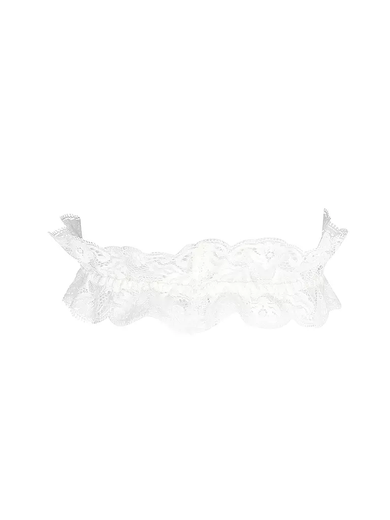 AUBADE | Liga KISS OF LOVE opale | Blanco