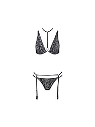 AUBADE | Set sujetador con aros y tanga black phyton | Negro